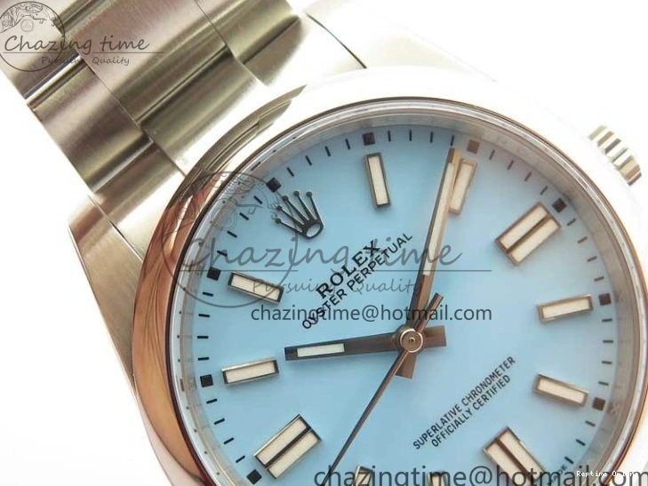 0514 Classic Oyster Perpetual 41mm 124300 ROF 1:1 Best Edition 904L Steel Tiffany Blue Dial on SS Bracelet A 2670
